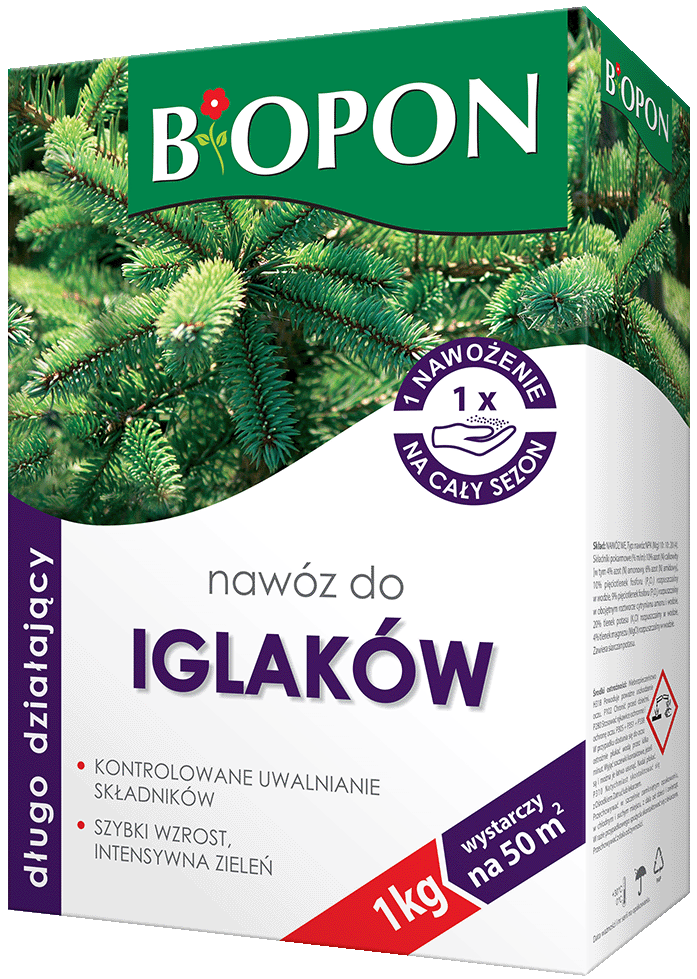 Bopon długo działający nawóz granulowany do iglaków BiOPON 1kg