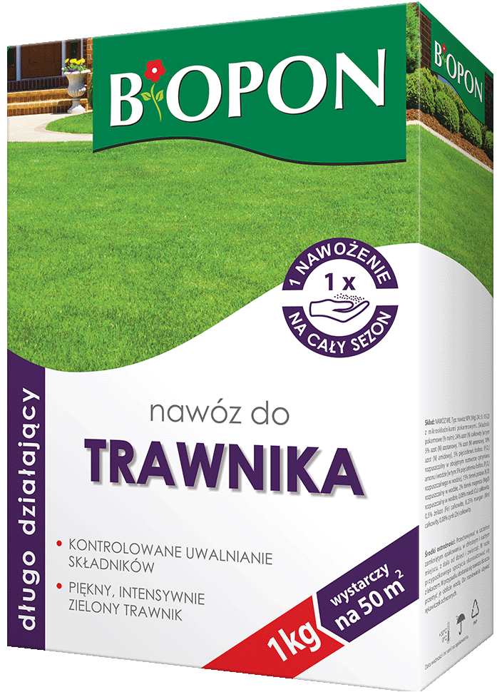 Bopon długo działający nawóz granulowany do trawnika BiOPON 1kg