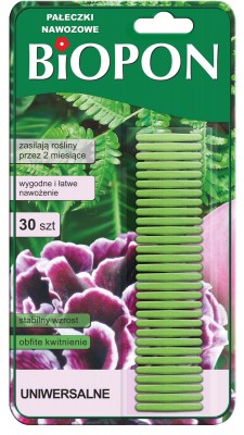 Biopon, pałeczki nawozowe uniwersalne, 30 sztuk