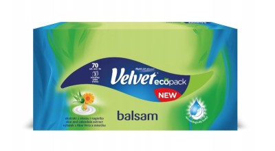 Velvet Balsam, chusteczki kosmetyczne, 70 sztuk