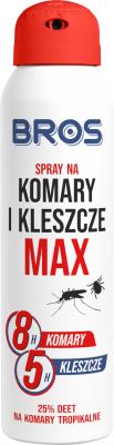Bros Max środek odstraszający komary i kleszcze w sprayu 90ml