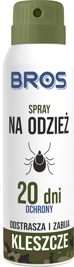 Bros środek na odzież odstraszający komary i kleszcze w sprayu 90ml