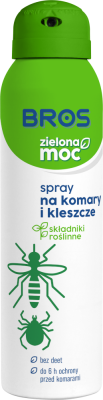Bros Zielona Moc środek odstraszający komary i kleszcze w sprayu 90ml