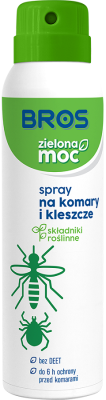 Bros Zielona Moc środek odstraszający komary i kleszcze w sprayu 90ml