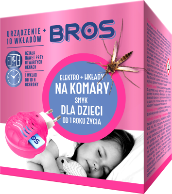 Bros Elektro Dla Dzieci urządzenie elektryczne przeciw komarom + 10 wkładów