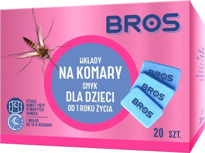 Bros Elektro Dla Dzieci wkładki zapasowe do urządzenia elektrycznego przeciw komarom 20 sztuk