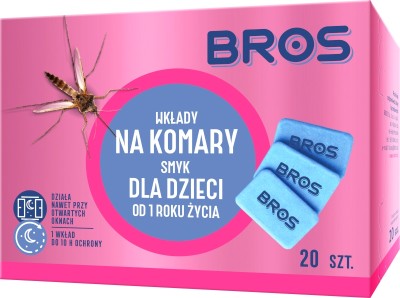 Bros Elektro Dla Dzieci wkładki zapasowe do urządzenia elektrycznego przeciw komarom 20 sztuk