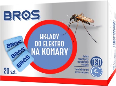 Bros Elektro wkładki zapasowe do urządzenia elektrycznego przeciw komarom 20 sztuk