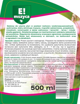 Bros E! Mszyca preparat na mszyce atomizer 500ml