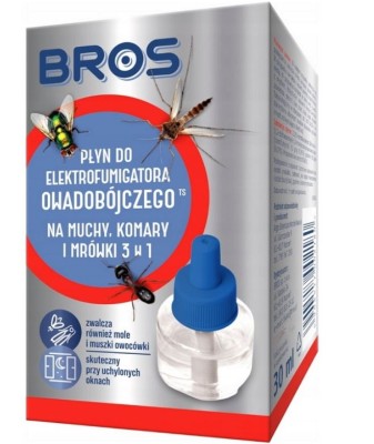 Bros Elektro płyn zapasowy do urządzenia elektrycznego 3w1 na muchy komary i mrówki 60 nocy