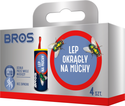 Bros okrągły lep na muchy 4 sztuki