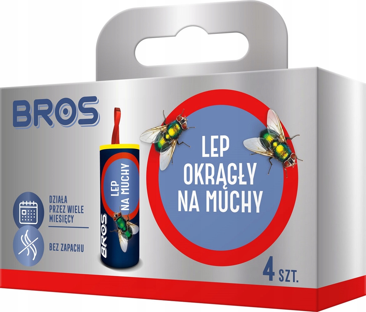 Bros okrągły lep na muchy - 4 sztuki