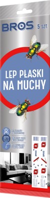 Bros lep płaski na muchy 5 sztuk