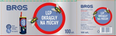 Bros lep okrągły na muchy - 100 sztuk