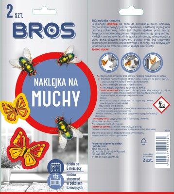 Bros naklejka na muchy - 2 sztuki