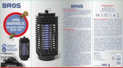 Bros lampa owadobójcza na muchy komary meszki osy ćmy