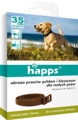 Happs obroża przeciw pchłom i kleszczom dla małych psów  1 sztuka