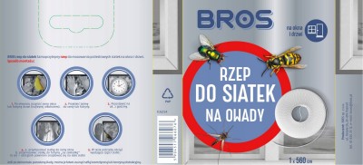 Bros rzep do siatek na okno 5,6m