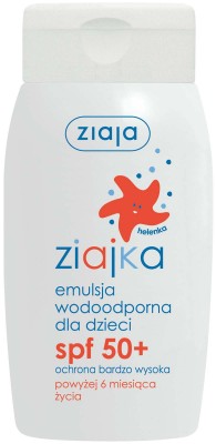 Ziajka, Emulsja do opalania wodoodporna dla dzieci SPF 50+, 125ml