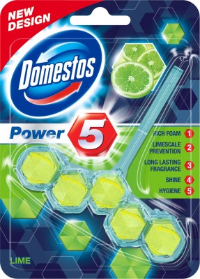Domestos Power 5, Lime, zawieszka do WC, 55g