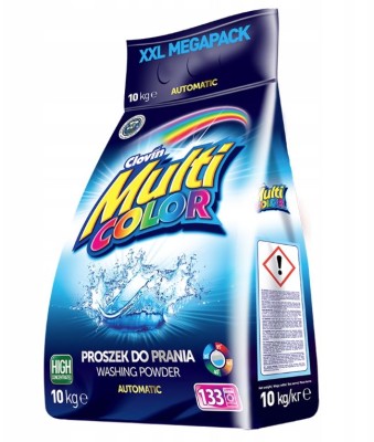 Multicolor, proszek do prania kolorowych tkanin, folia 10kg, 100 prań