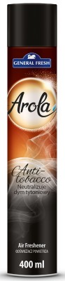 Arola, General Fresh, Antytabac, odświeżacz powietrza, aerozol, 400ml