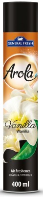 Arola, General Fresh, Vanilia, odświeżacz powietrza, aerozol, 400ml