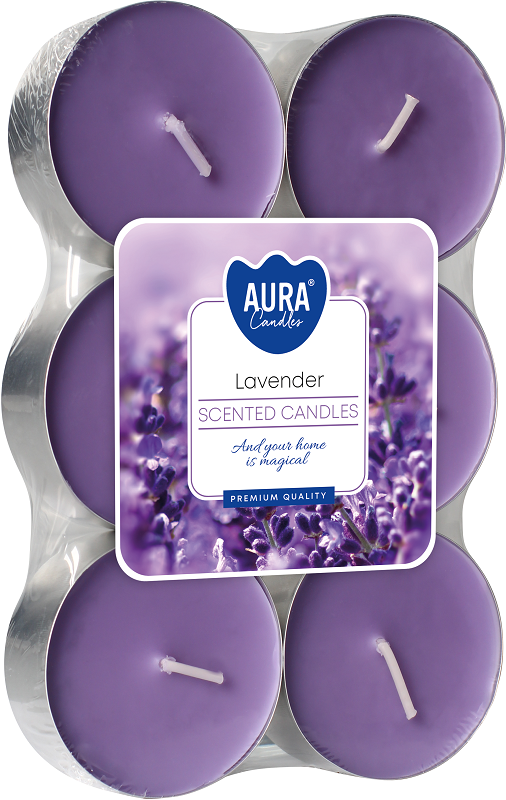 Podgrzewacze świeczki zapachowe MAXI p35-6-79 Aura - LAWENDA - 6 sztuk