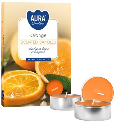 PODGRZEWACZE świeczki zapachowe Bispol p15-63 Aura - POMARAŃCZA - 6 sztuk