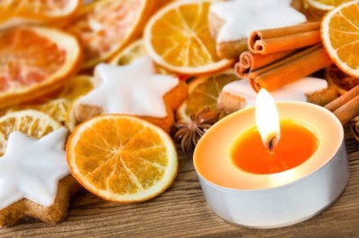 PODGRZEWACZE świeczki zapachowe Bispol p15-63 Aura - POMARAŃCZA - 6 sztuk