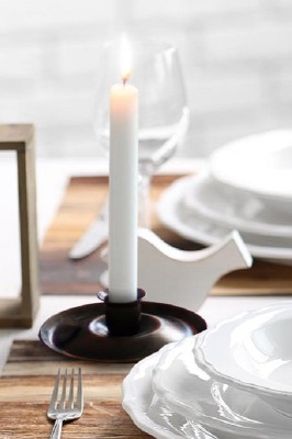 Bispol Aura s1-090 BIAŁA świeca stołowa prosta - 10 sztuk