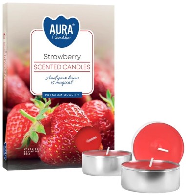 PODGRZEWACZE świeczki zapachowe Bispol p15-73 Aura - TRUSKAWKA - 6 sztuk