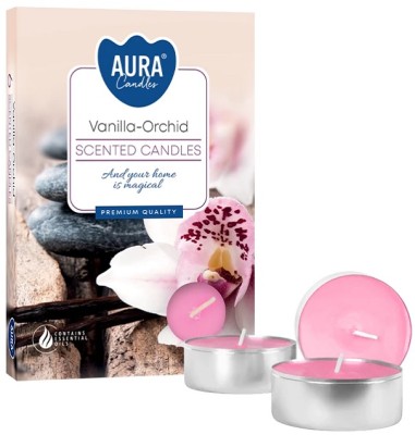 PODGRZEWACZE świeczki zapachowe Bispol p15-184 Aura WANILIA - ORCHIDEA / 6 sztuk