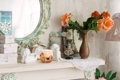 Bispol Aura sn71s-04 ANIOŁKI świeca zapachowa w szkle z wzorem - 20h