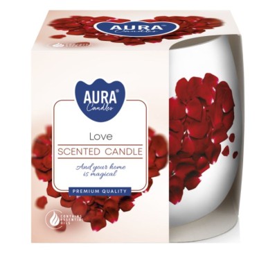 Bispol, świeca zapachowa w szkle, love, 1 sztuka