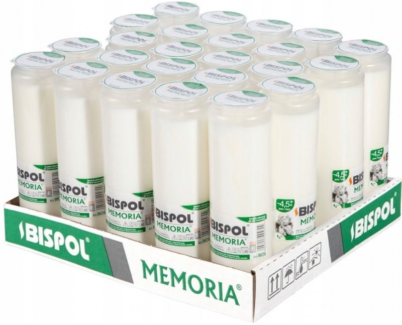 Bispol Memoria w05 wkłady olejowe do zniczy 4,5 dnia palenia 24 sztuki
