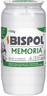 Bispol Memoria w02 wkłady olejowe do zniczy 2 dni palenia 30 sztuk