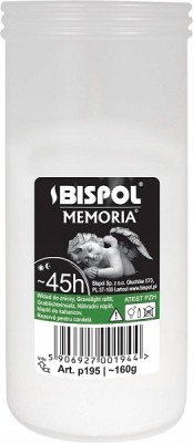 Bispol Memoria p195 wkłady parafinowe do zniczy 45 godzin palenia 20 sztuk
