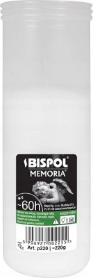 Bispol Memoria p220 wkłady parafinowe do zniczy 60 godzin palenia 20 sztuk
