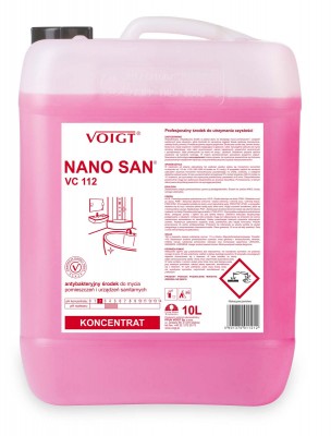 VC 112 Nano San skoncentrowany, antybakteryjny, antystatyczny środek do bieżącego mycia pomieszczeń i urządzeń sanitarnych, 10l