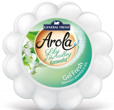 Arola, General Fresh ,Gel Fresh, Dynia, Konwalia, odświeżacz powietrza w żelu, 150g, 10 sztuk