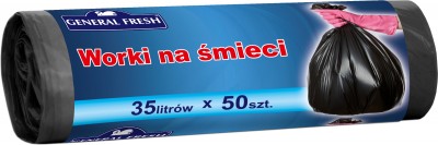 General Fresh, worki na odpady czarne, 35l,  50szt