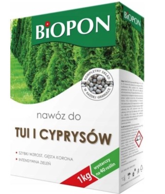 Biopon, nawóz granulowany do tui i cyprysów, 1kg