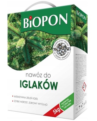 Biopon, nawóz granulowany do iglaków, karton 5kg
