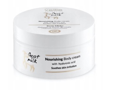 Vellie Kozie Mleko, krem odżywczy do ciała z kwasem hialuronowym, słoik 200ml