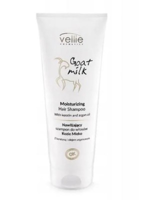 Vellie Kozie Mleko, szampon do włosów z olejem arganowym i keratyną, 250ml