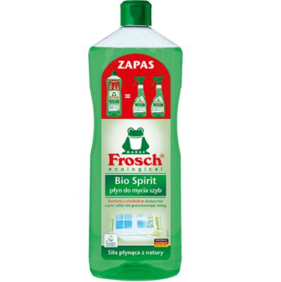 Frosch, Bio Spirit, płyn do mycia szyb, zapas 1l