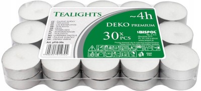 Bispol Aura Deco Premium Tealights pf10-30s podgrzewacze bezzapachowe 4h palenia 30 sztuk