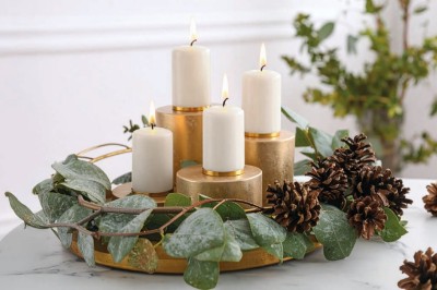 Bispol Aura sw50/100-090 Biała świeca walec 5x10cm - 20 godzin