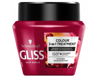 Gliss Kur, Ultimate Color, maska do włosów w słoiku, 300 ml
